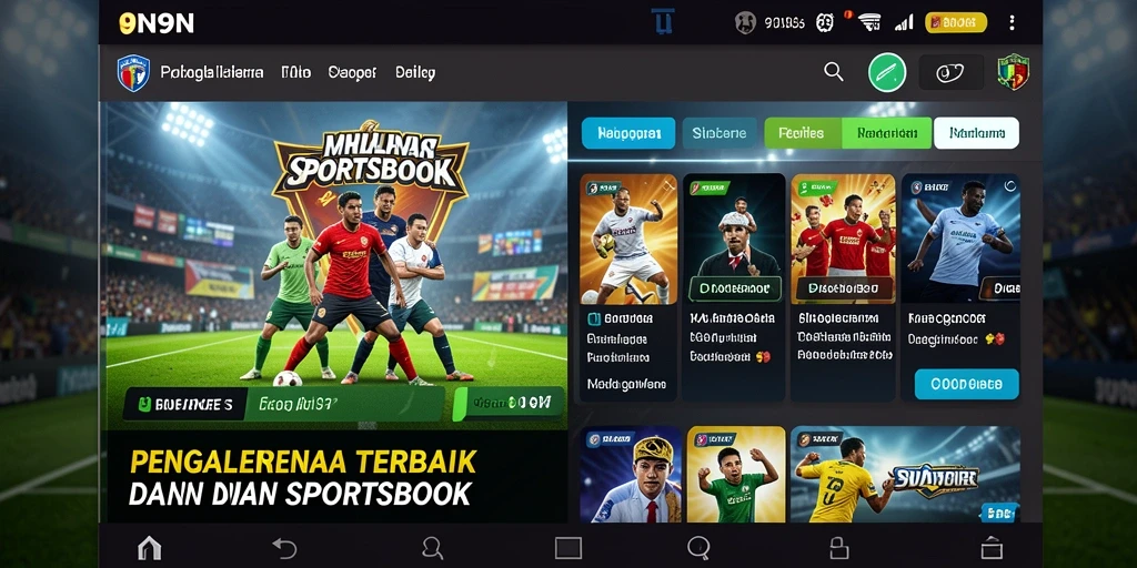 Screenshot menunjukkan pengalaman taruhan yang menarik di 9N9N.
