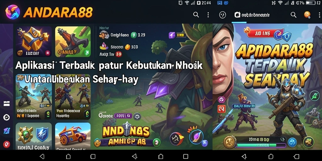 Tampilan antarmuka utama ANDARA88 dengan fitur utamanya.