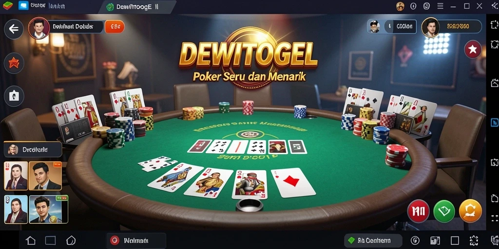 Tangkapan layar DEWITOGEL menunjukkan antusiasme bermain Poker yang mendebarkan.