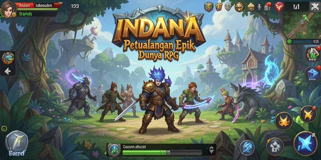 Screenshot gameplay INDAAA menampilkan pertempuran seru dan grafis yang memukau.